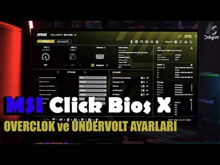 MSI Click Bios X Overclok ve Undervolt Ayarları - 2026 ( AMD Sistem)